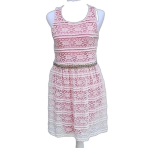 Monteau Girl Lace Pink Dress Size16Xl Juniors